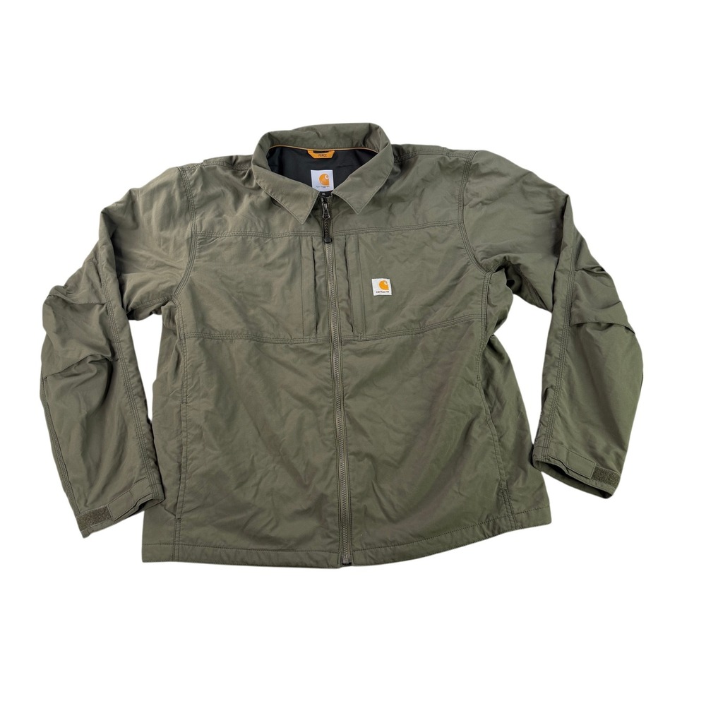 Carhartt Jacket Mens XL Green Full Swing Force Rain Defender 101980 316 Olive